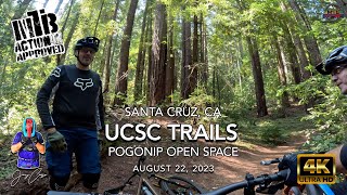 MTB Riding UCSC Trails in Santa Cruz, August...