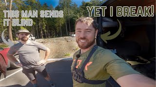 I broke my foot trying to ride with Phil Kmetz...