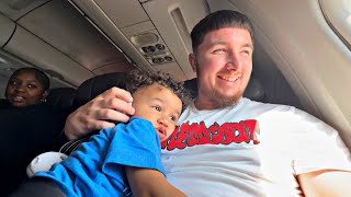 BABY COREY FIRST TIME FLYING.