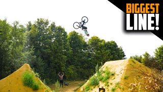 RIDING THIS INSANE DIRT JUMP LINE AND...