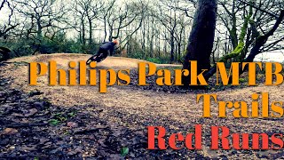 Philips Park MTB Trail (red runs) Whitefield