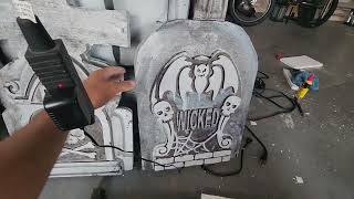 Dollar Tree Tombstone DIY makeover