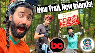 BRAND NEW Berm Park trail, and we got special...