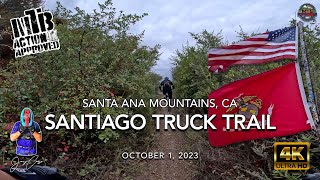 MTB Riding Santiago Truck Trail, in the Santa...