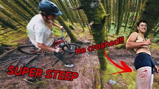 STEEPEST Trail In WALES?? *CRASH*