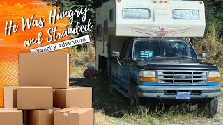 HUNGRY and STRANDED without anyone to stop and...