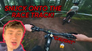 WE SNUCK ONTO THE RACE TRACK!!