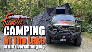 Family Camping At The Lake In Overlanding Rig...