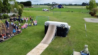 Huge Slopestyle MTB Tricks at a School! -...
