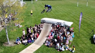 Doing Slopestyle Tricks Over School Kids! St...