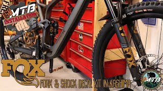 Fox Fork & Shock Decal kit in Kashima...