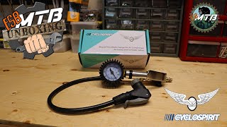 CycloSpirit Bicycle Tire Inflator with Gauge -...