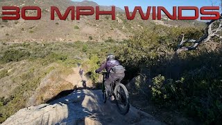 Dirt Surfing in 30 MPH WInds / Mountain Biking...