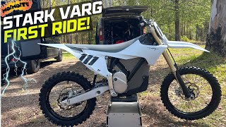 FIRST RIDE ON THE NEW STARK VARG ELECTRIC DIRT...