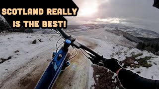 Black Trails In The Ice And Snow At Glentress...