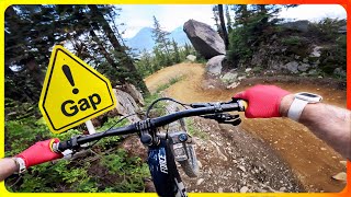Sending Big Gaps At Whistler Bike Park on an...
