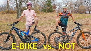 Racing against friends on e-bikes (it wasn't fair)