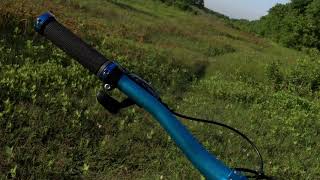 Riding the gravel trails on the Hyper...
