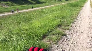 George bush park riding gravel trail on Giant...