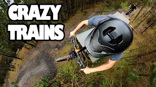 TOO CLOSE FOR COMFORT??? TRE MTB CRAZY TRAINS...