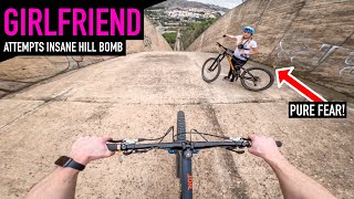 MY GIRLFRIEND ATTEMPTS DANGEROUS HILL BOMB!!