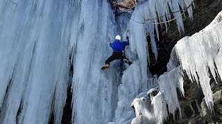 Ice Climbing - Top Rope on Route #3 at the...