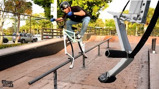 Grinding A Rail On The  PoGo BMX Bike!