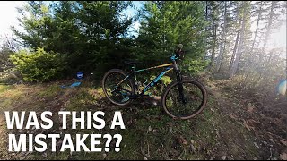 Walmart mountain bike vs steep, gnarly trails