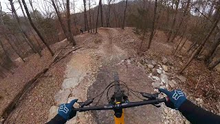 Top to bottom run on DH4 at Lake Leatherwood
