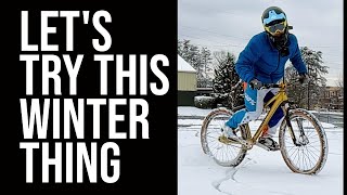 Newbie Riding Snow On DJ. Fun Frolick!