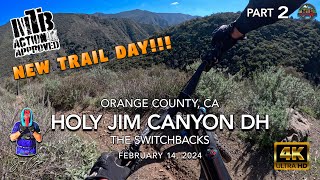 MTB Riding Holy Jim Canyon DH, in the Santa...