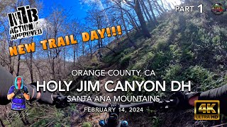 MTB Riding Holy Jim Canyon DH, in the Santa...