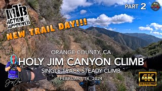 MTB Riding Holy Jim Canyon Climb, in the Santa...