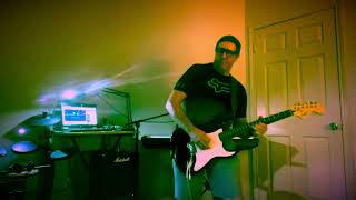 My first try playing a guitar solo to Pink...
