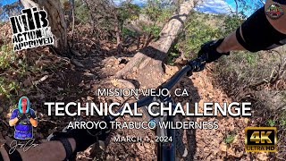 MTB Riding a Technical Challenge, Arroyo...