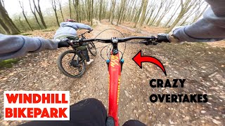WINDHILL BIKEPARK! CRAZY OVERTAKES AND BIG CASES!