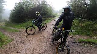 A wet AC-DC at Bike Park Wales..