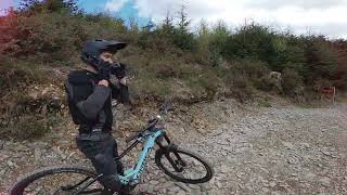 Lovey Dyfi into Super Swooper at Dyfi Bike Park..