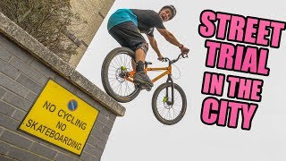 MTB STREET TRIAL IN THE CITY *CRASHES*