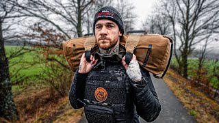 Halbmarathon mit 45kg Zusatzgewicht