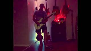 Making up guitar solo with the Looper and Wah...