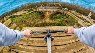 RIDING THIS RARE BIKEPARK WITH INSANE WOODEN...