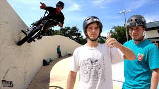 3 Riders Take On 'The Power 10' Skatepark...