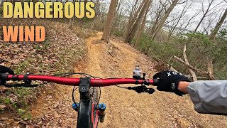 50 MPH Wind Gusts MTB Ride NJ