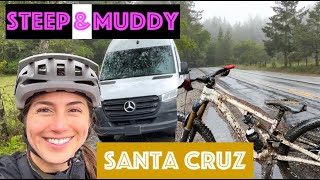 Riding Santa Cruz in a rain storm | California