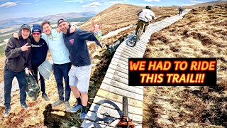 RIDING UP A BLACK GRADED DOWNHILL, OFF-PISTE...