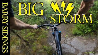 CAUGHT IN A THUNDERSTORM ??? WILD EMTB RIDE AT...