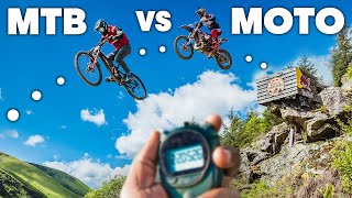 Bike vs Moto - Who's Faster? Red Bull Hardline