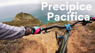 STEEP CLIFF EDGE MTB TRAIL IN PACIFICA: Precipice