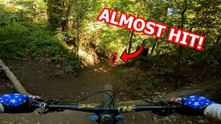 I ALMOST HIT SOMEONE! UCSC MTB Trail Riding...